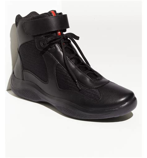 prada mens high top shoes|high top Prada americas cup.